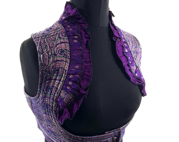 L. Underbust Corset Top - Bustier Silk Brocade (SKU:443-8239)