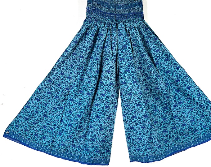 Corlissa Plus Plus Size Culottes in Summer Silk with 2XL Elasticated Waist, Great for a fuller figure. (Wide Leg Palazzo Pants) SKU:837-8635