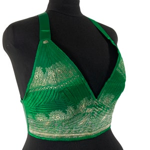 2XL. Phoenix Tribal Top. New cut. Silk brocade, Steampunk Pagan, Bohemian, Larp, Goth, Celtic crop top SKU:1026-5958