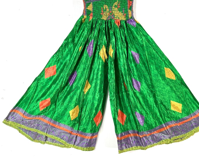 Corlissa Plus Plus Size Culottes in Summer Silk with 2XL Elasticated Waist, Great for a fuller figure. (Wide Leg Palazzo Pants) SKU:837-8637
