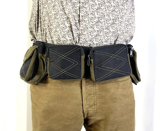 Quality Cotton Utility Belt  Dark Green. Money belt, Fanny Pack, Bum bag