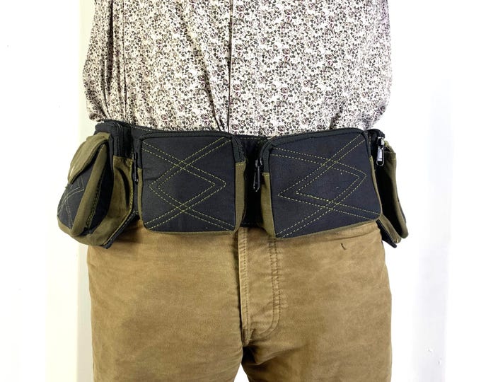 Quality Cotton Utility Belt  Dark Green. Money belt, Fanny Pack, Bum bag