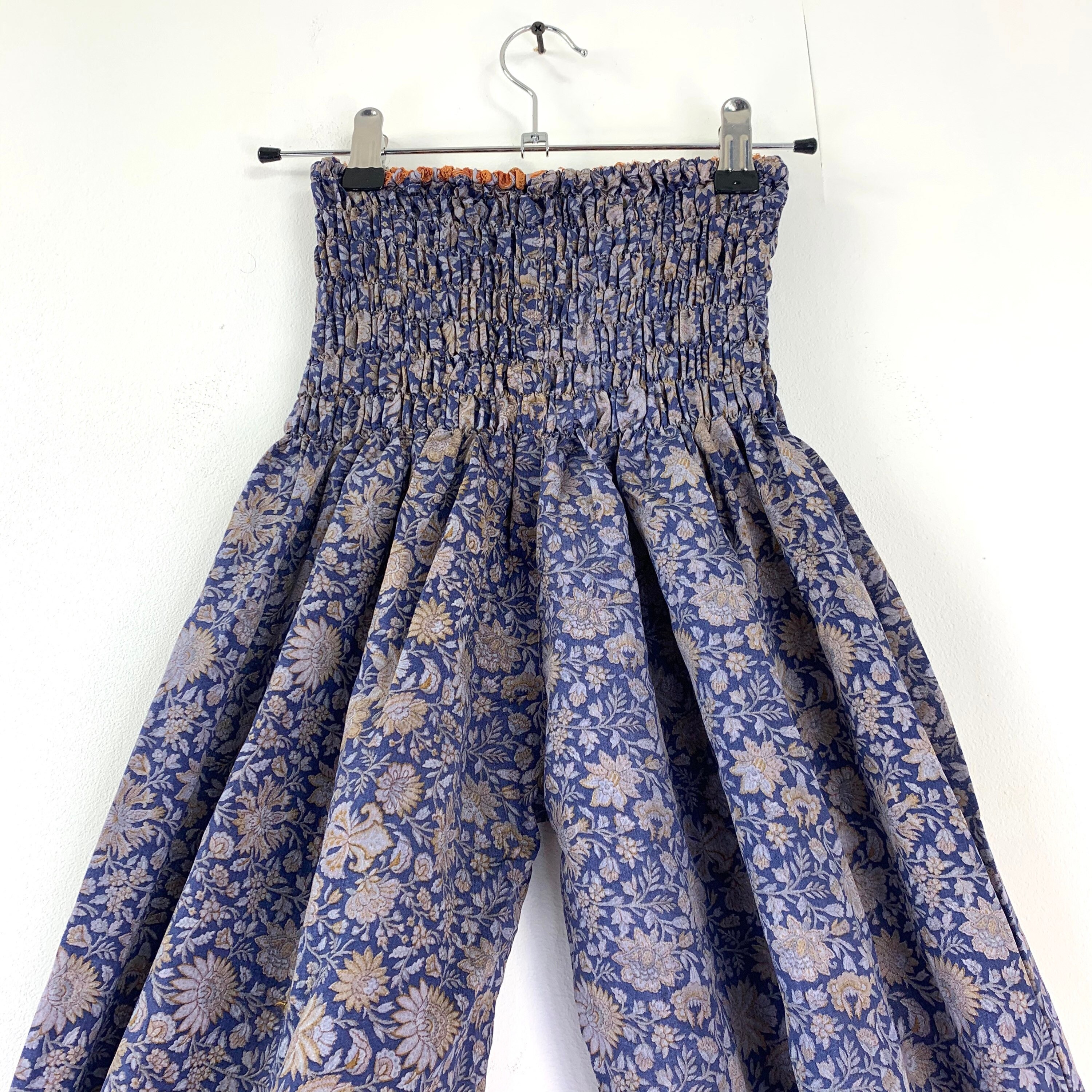 Image of Pantaloons, Silk, One Size Blue & Grey, Yoga Pants, Harem Pants