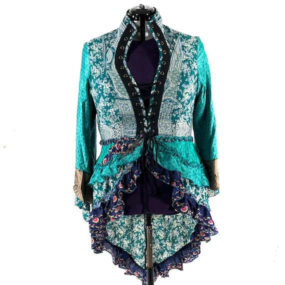 UK-5XL Seraphina Corset Dress - Silk - Long Sleeves (SKU:1012-9276)