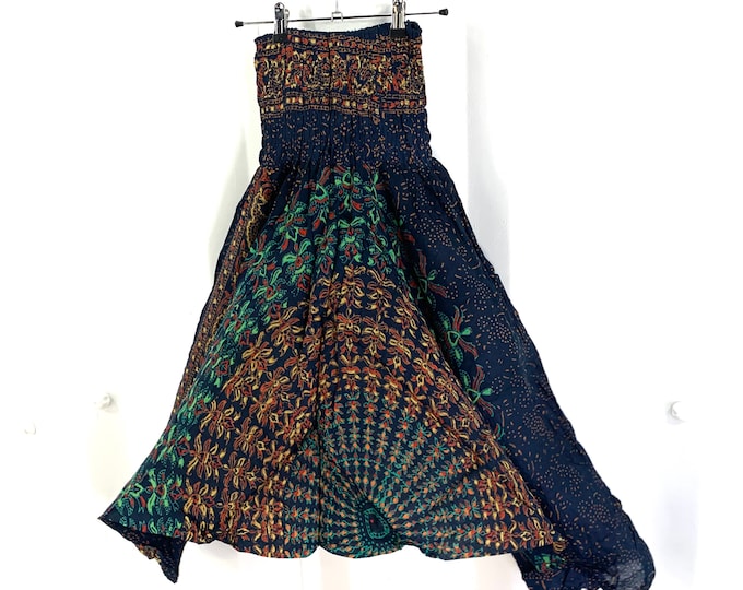 Rayon Harem Pants. Afghani Ali Baba, Aladdin, Unisex, Afghan, Yoga Trousers Purple with yellow & Orange