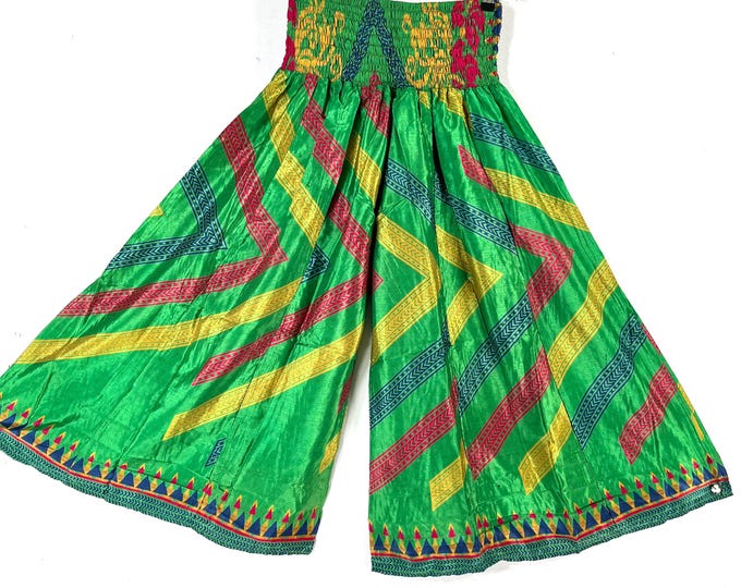 Corlissa Plus Plus Size Culottes in Summer Silk with 2XL Elasticated Waist, Great for a fuller figure. (Wide Leg Palazzo Pants) SKU:837-8620