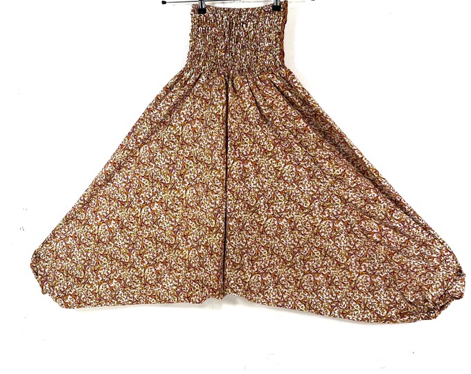 Harem Pants Silk One-Size Handmade; Drop Crotch Afghani Pants, Ali Baba Pants, Aladdin Pants, Unisex SKU:880-9262