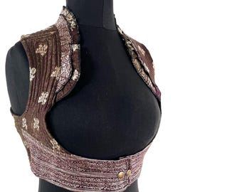 M. Underbust Corset Bustier Silk Brocade Top  SKU:442-9362