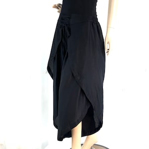 Black Tulip Palazzo Pants in Rayon Split open leg harem trouser image 3