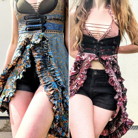 cupless corset dress UK-2XL Celeste Underbust - Steampunk - Adjustable Skirt (SKU:981-5472) underbust corset top zara velvet black dress backyard Bold yet considered Color:All White
