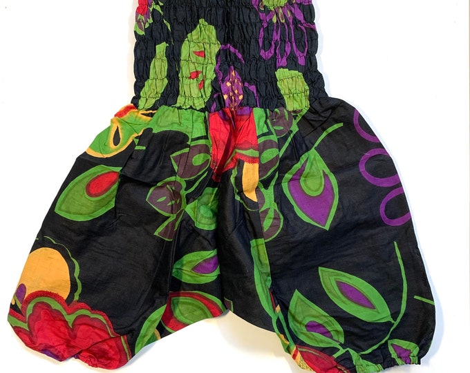 Child Size 2 Crawler, Cotton Harem Pants, Kids Drop-Crotch Trousers, Ali Baba, Afghan Pants