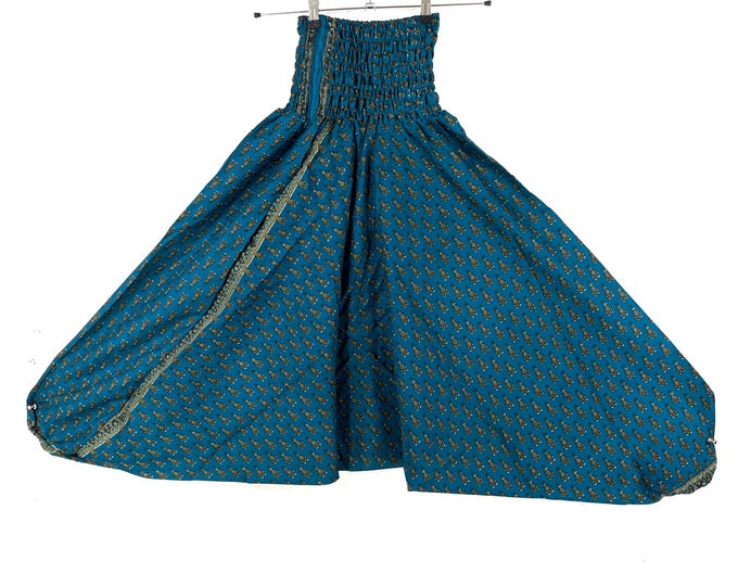 Harem Pants Silk One-Size Handmade; Drop Crotch Afghani Pants, Ali Baba Pants, Aladdin Pants, Unisex SKU:880-9255