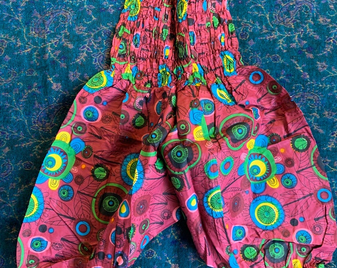 Child Size 1 Baby Cotton Harem Pants, Kids Drop-Crotch Trousers, Ali Baba, Afghan Pants
