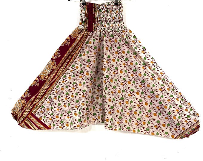 Harem Pants Silk One-Size Handmade; Drop Crotch Afghani Pants, Ali Baba Pants, Aladdin Pants, Unisex SKU:880-9263