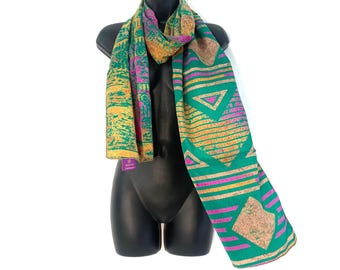 Light Silk Scarf, comes in a Special Carry or Gift Bag 78” (198cm) wide & 12” (30cm) long. The classic beautiful gift for her.