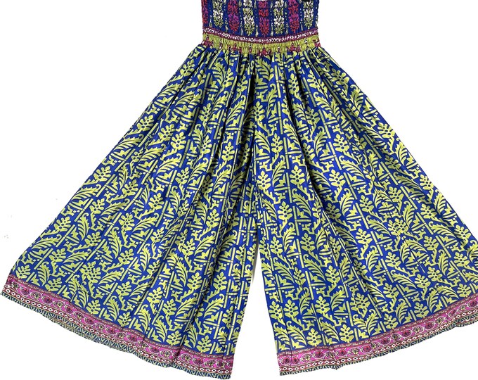 Corlissa Plus Plus Size Culottes in Summer Silk with 2XL Elasticated Waist, Great for a fuller figure. (Wide Leg Palazzo Pants) SKU:837-8642