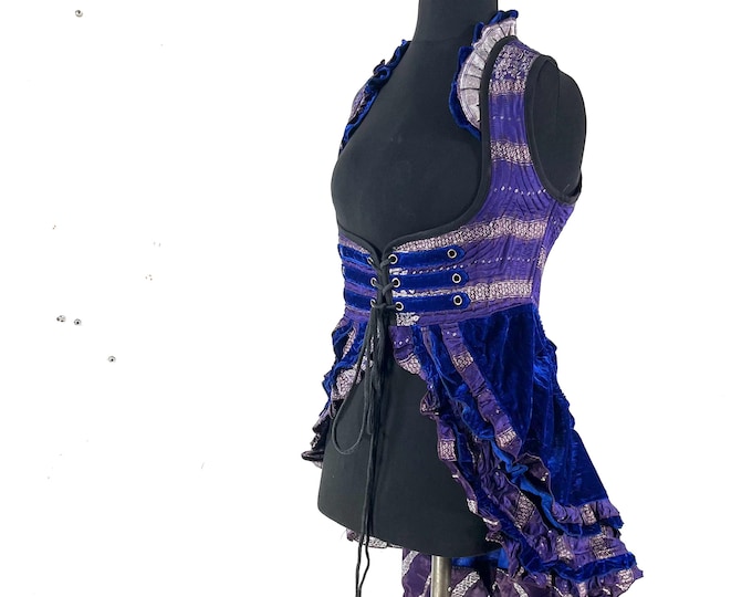 M. Celeste Velvet Underbust Corset Dress with adjustable skirt SKU:2122-9503