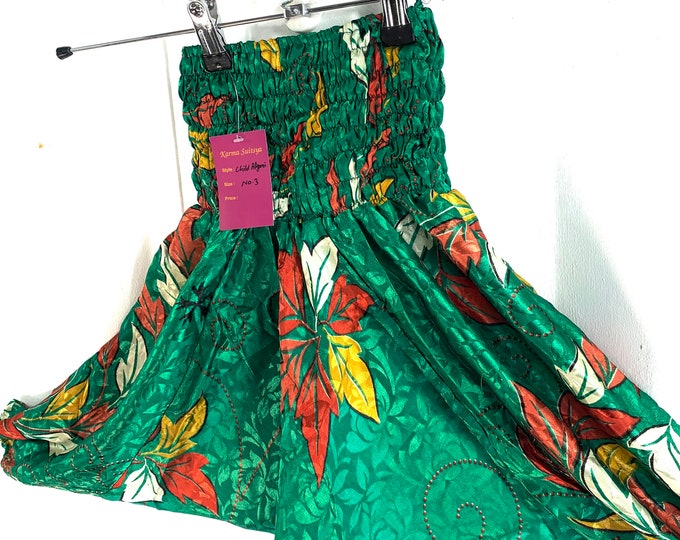 Child Size 3 Silk Harem Pants, Children's Afghans, drop-crotch, Ali Baba, yoga, unisex kids trousers.