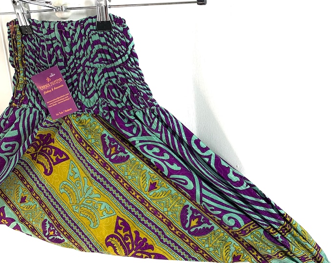Child Size 3 Silk Harem Pants, Children's Afghans, drop-crotch, Ali Baba, yoga, unisex kids trousers.