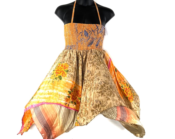 2XL Bust Lilian Fairy Dress - Long Silk Tall Girl Summer Hippy Maxi Dress SKU:909-7374