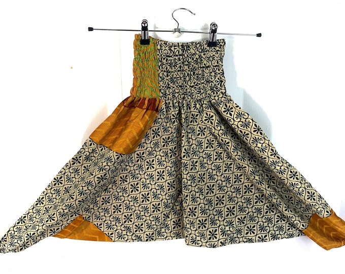 Child Size 5, Silk Harem Pants, Kids Drop-Crotch Trousers, Ali Baba, Afghan Pants.