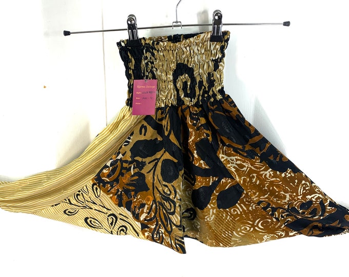 Child Size 4, Silk Harem Pants, Children's Afghans, drop-crotch, Ali Baba, yoga, unisex kids trousers.