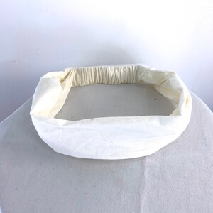 White Cotton Washable Headband Face Mask. dust mask, bandana, scrunchies FIT Head circumference 19” to 23”