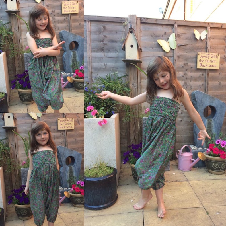 Children/'s Afghans drop-crotch yoga unisex kids trousers. Size 3 Silk Harem Pants Ali Baba