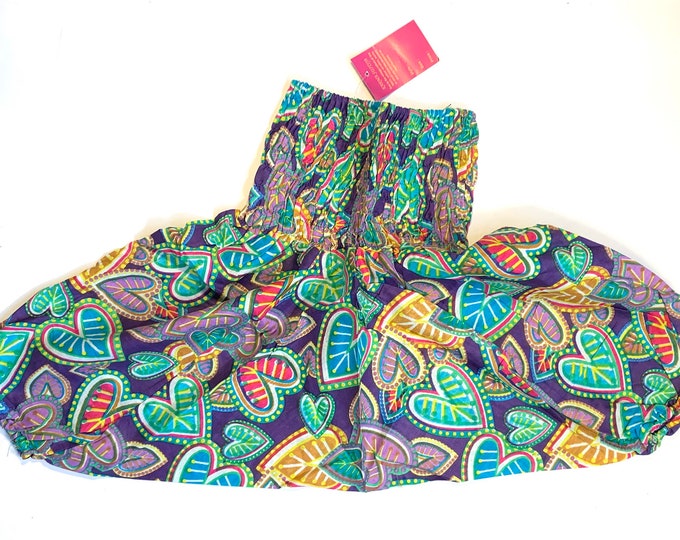 Child Size 2 Crawler, Cotton Harem Pants, Kids Drop-Crotch Trousers, Ali Baba, Afghan Pants