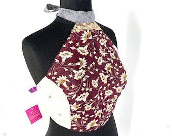 M/L Halter Crop Top, in Light Silk, Reversible (Rave/Festival Top) SKU:439-2079