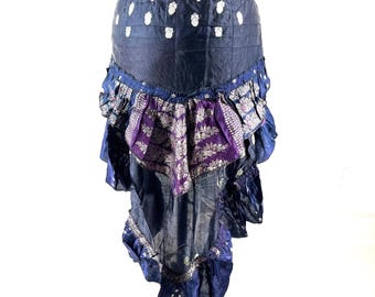 M/L; Luna Over Skirt Bustle - Vintage Silk brocade - Steampunk- LARP (SKU:221-7142)