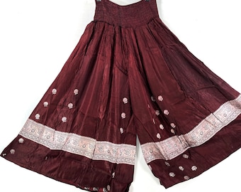 2XL Amy Culottes - Silk Brocade - Wide Leg Palazzo Pants (SKU:812-7457)