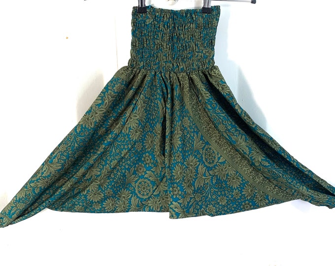 Child Size 5, Silk Harem Pants, Kids Drop-Crotch Trousers, Ali Baba, Afghan Pants.
