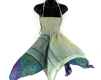 Elvina Fairy Dress; Silky One Size Sundress comfortable & ethical, Length 87cm (34") SKU:901-8340