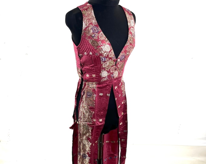 Goddess Dress; Silk Brocade Priestess Ceremony Temple Dress.  UK-M/L   (SKU: 3101-10390)