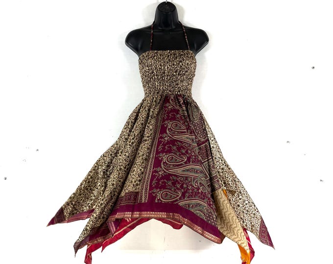 Tatiana Fairy Dress 41" (104cm) Long, One Size; Silk Maxi Summer Dress, Tall Girl Sundress, SKU: 902-9233