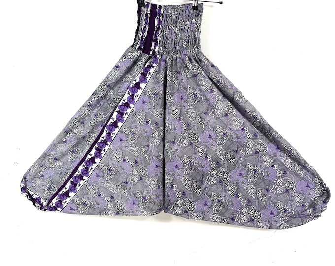 Harem Pants Silk One-Size Handmade; Drop Crotch Afghani Pants, Ali Baba Pants, Aladdin Pants, Unisex SKU:880-9266