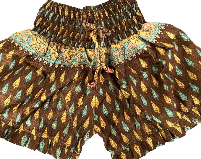 S/M. Silk Venus Shorts; Sexy Hot Pants, Soft Silky Boho Booty Shorts SKU:SS1-7555