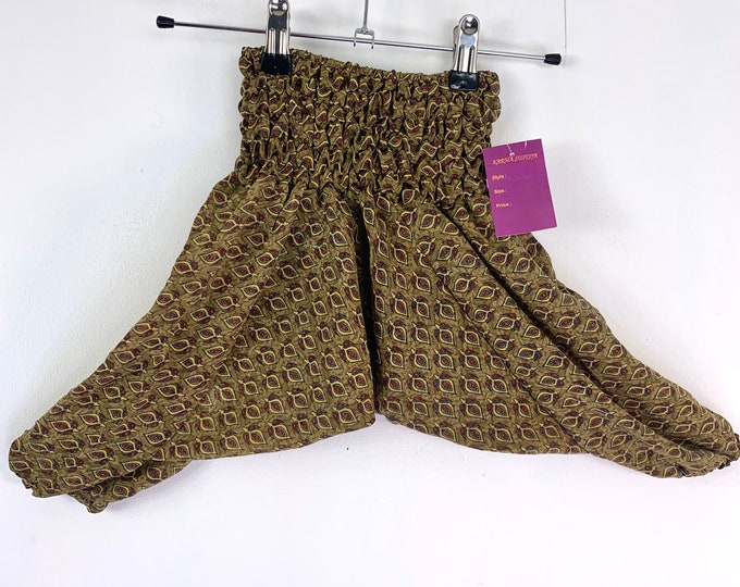 Child Size 1 Baby, Silk Harem Pants, A perfect gift, great for nappies. Kids Drop-Crotch Trousers, Afghani Pants