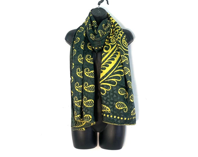 Light Silk Scarf. 78” (198cm) long & 30” (76cm) wide. comes in a  Special Gift Bag.  The classic beautiful gift for her