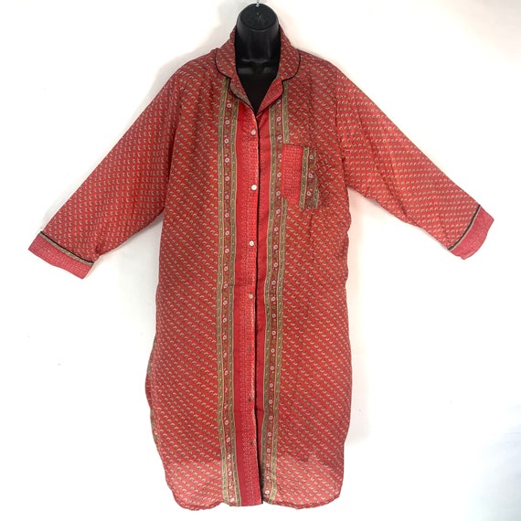 L. Romilly Silk Shirt Dress Long Sleeve With Pocket and Buttons