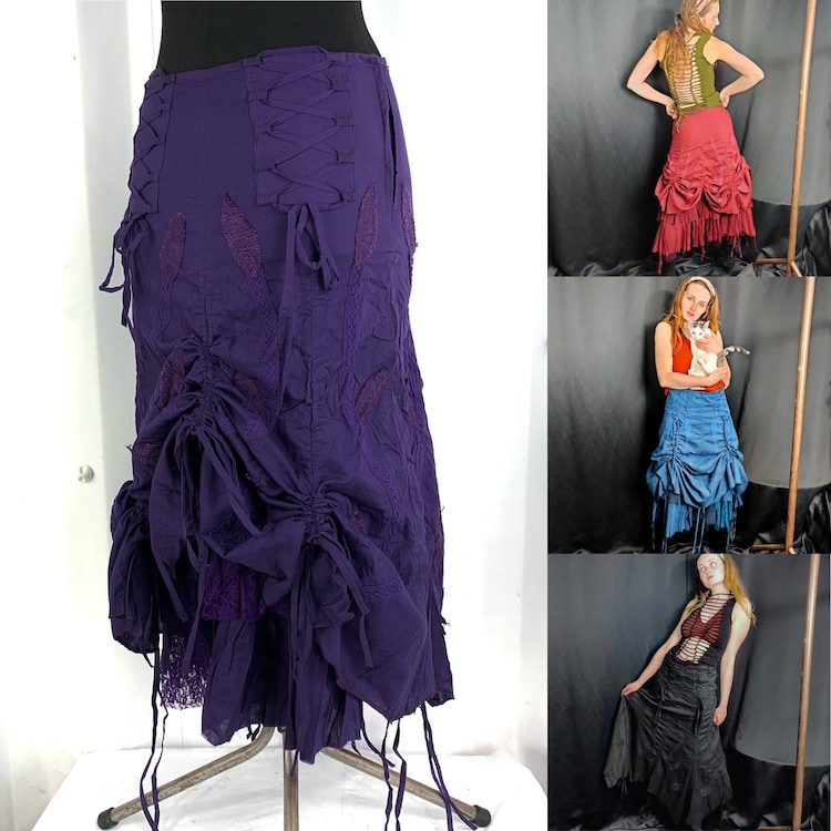Buy Purple Net Embellished Floral Ruffle Top And Skirt Set For Girls by  Toplove Online at Aza Fashions.