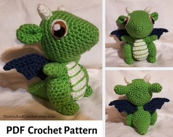 Desk Dragon — Little Crochet Amigurumi — Pattern Only