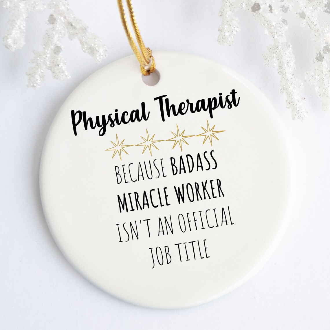 Physical Therapist Christmas Ornament Funny Coworker Ceramic Etsy