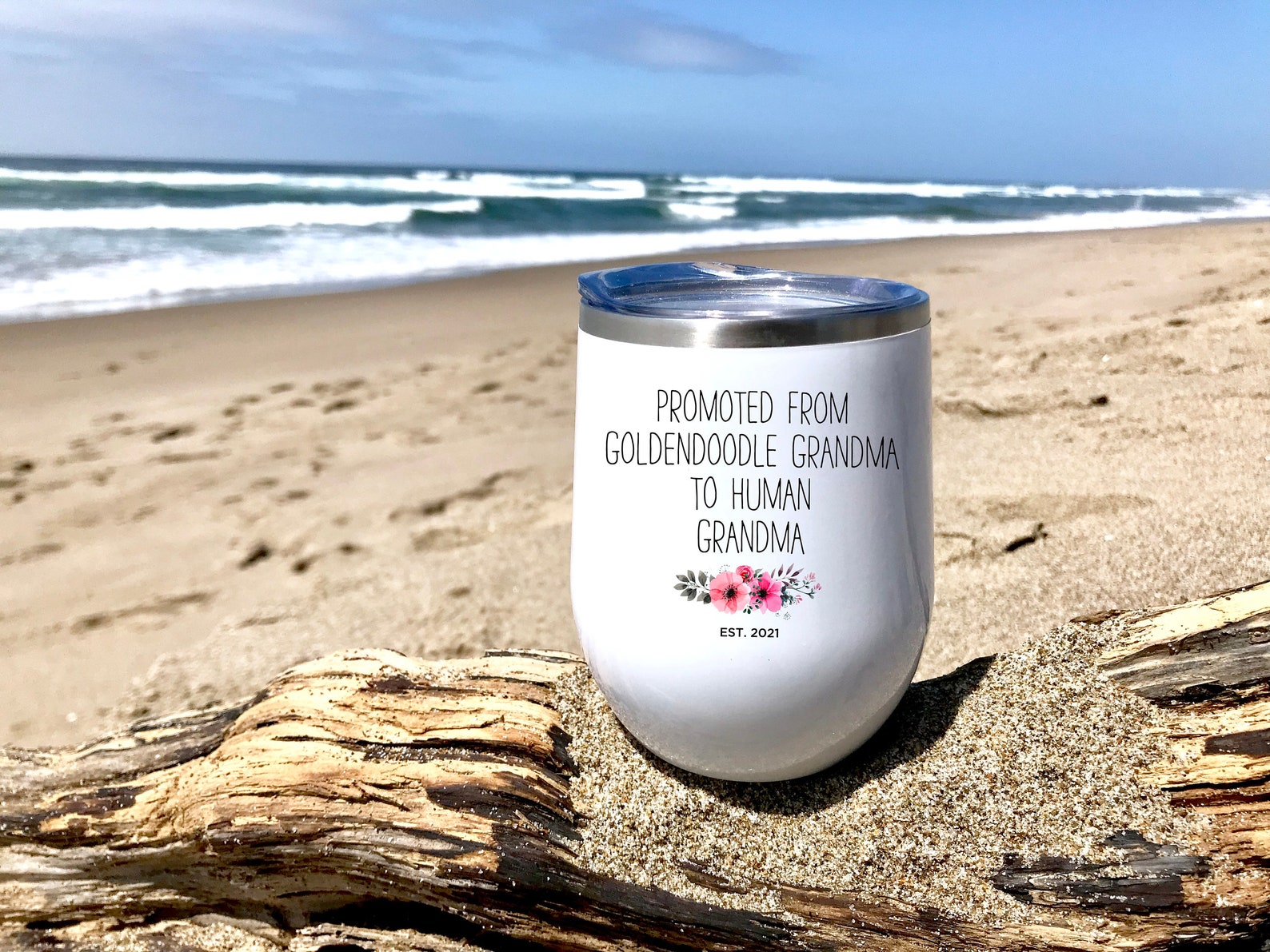 Goldendoodle Grandma Wine Tumbler New Grandma Announcement | Etsy