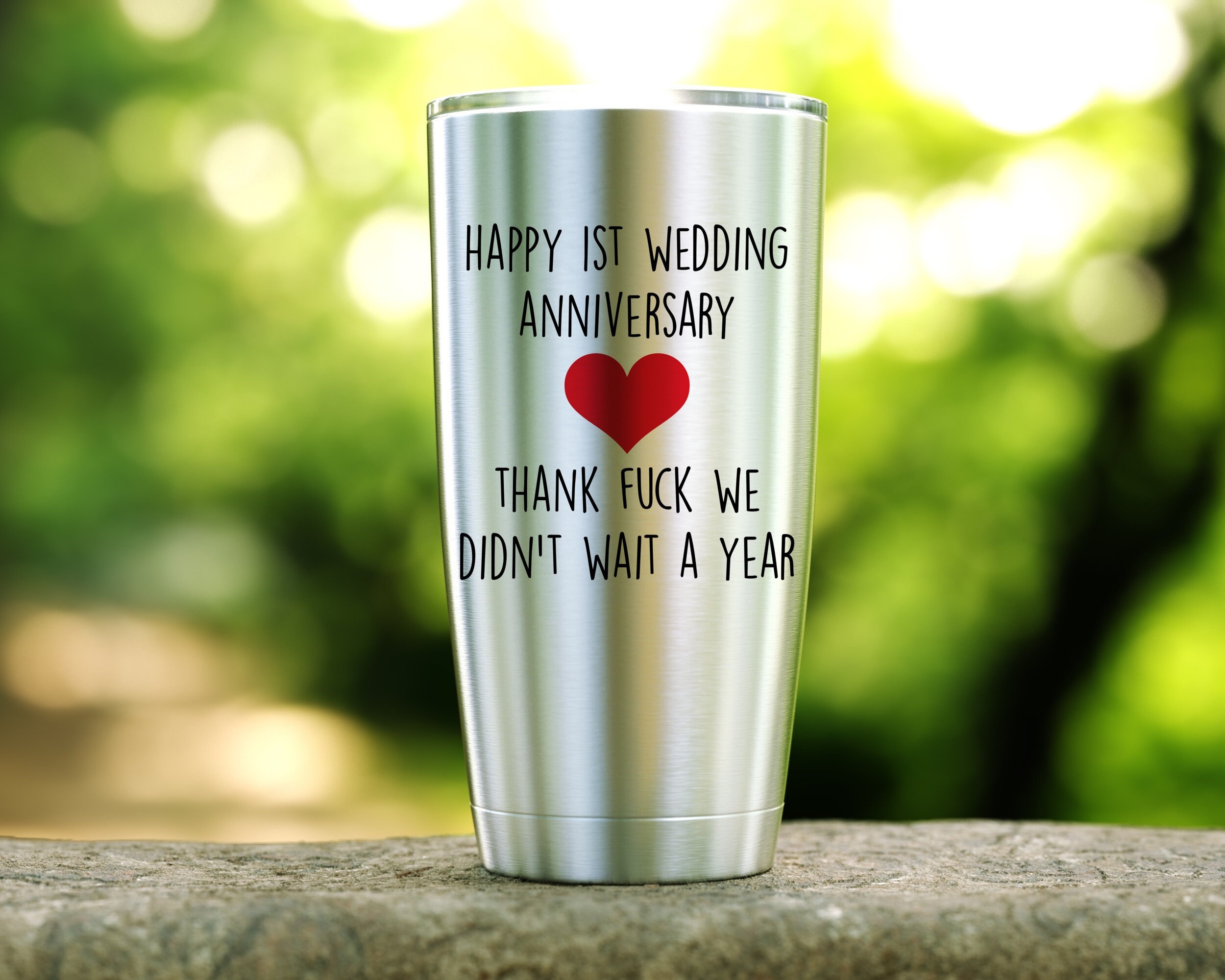 2020 Wedding Anniversary Tumbler 1st Wedding Anniversary Etsy