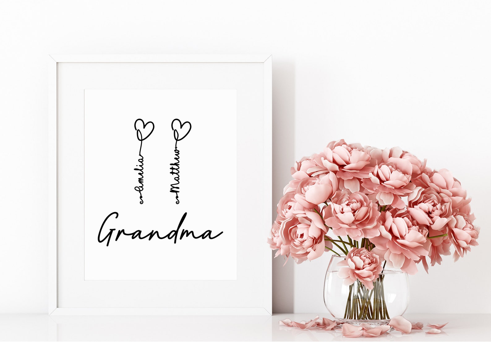 Personalized Grandma Wall Poster Grandma From Grandkids Wall Etsy