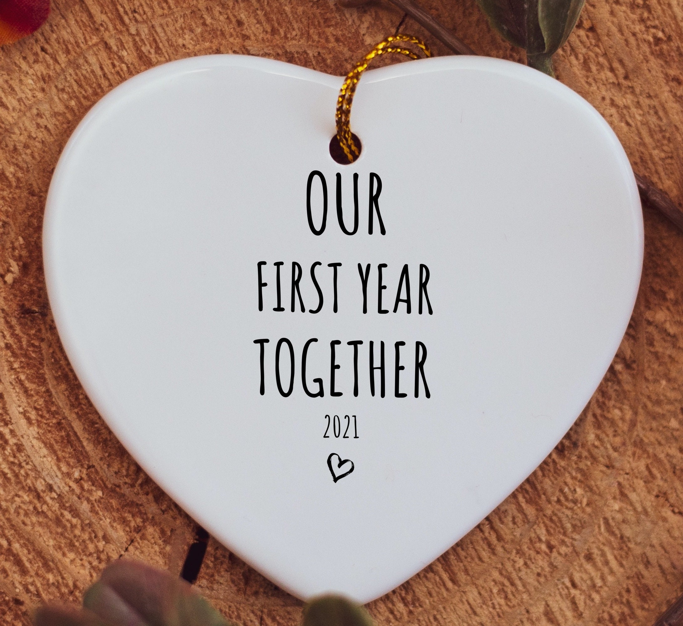 Our First Year Together Gift Personalized New Relationship Etsy