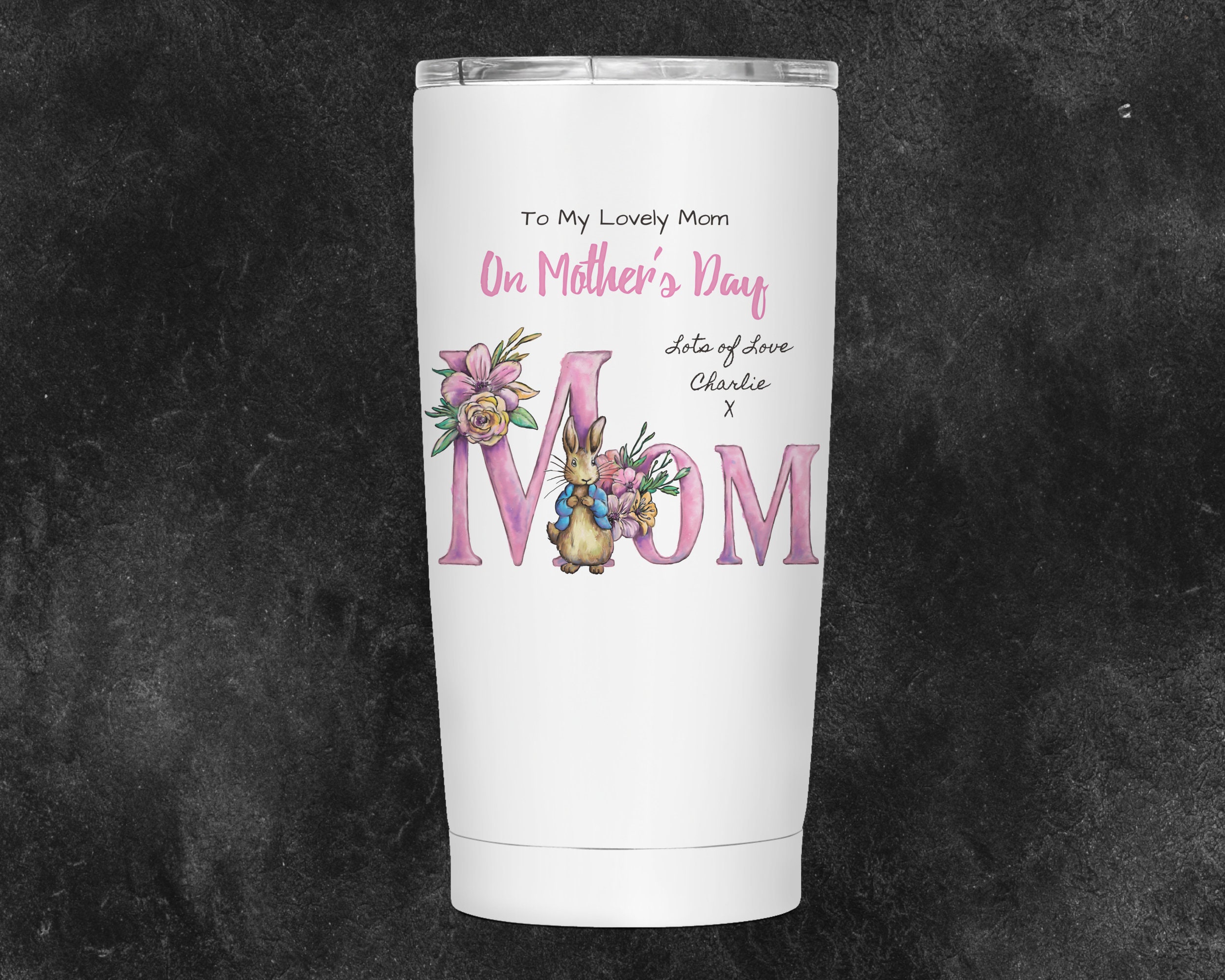 Personalized Mothers Day Travel Tumbler Cute For Mom Tumbler Etsy