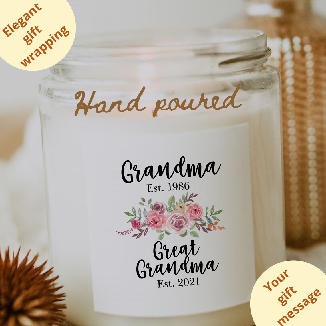 Personalized New Great Grandma Candles Grandma Promoted To Etsy